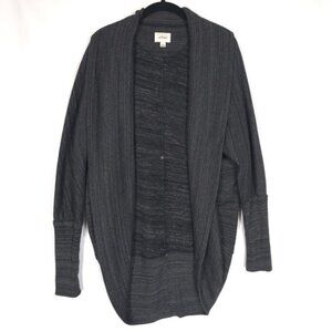 Aritzia Wilfred Diderot Sweater Cocoon Open‎ Cardigan Space Dye Heather Black S